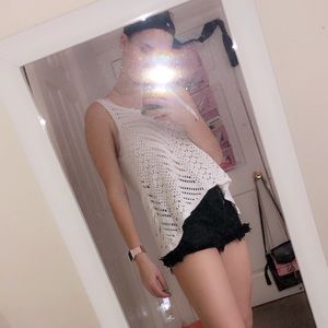 Black high rise shorts